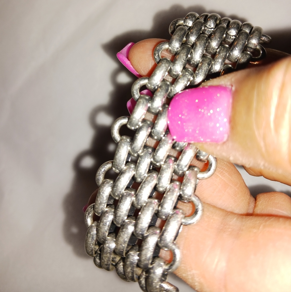 LuckyBrand silver tone bracelet 7" - Picture 5 of 7